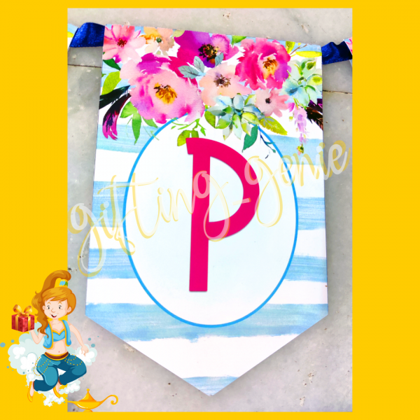 Zupppy Art & Craft Floral Theme Birthday Banner