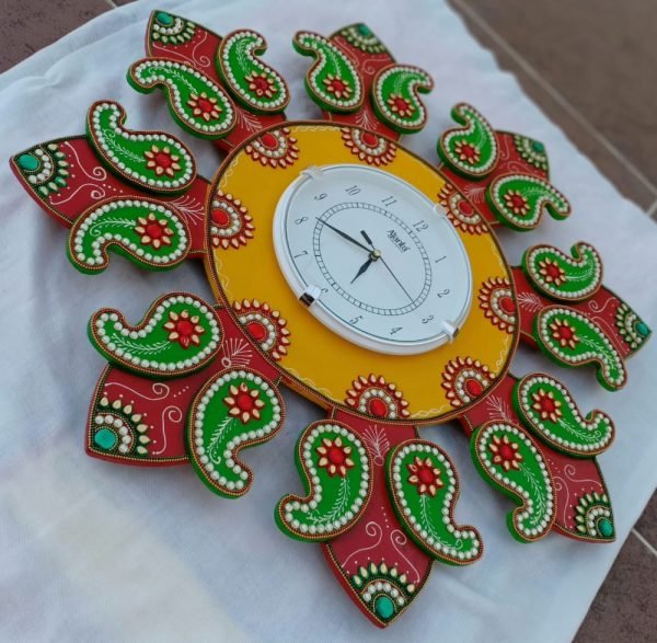 Zupppy Art & Craft Handmade Wooden Rangoli Watch Online in India