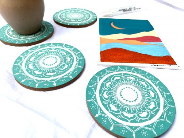 Zupppy Art & Craft Minty coasters