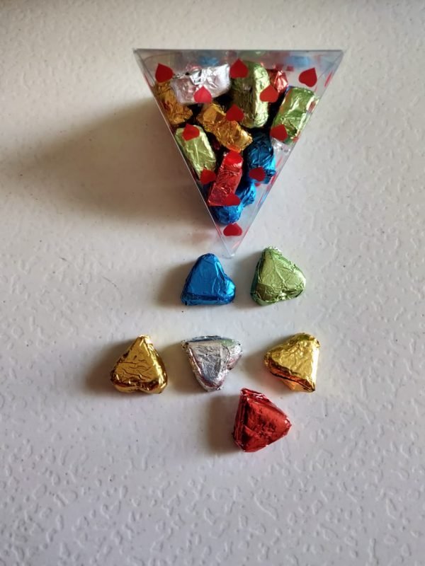 Zupppy Chocolates Mini heart chocolate pyramid box