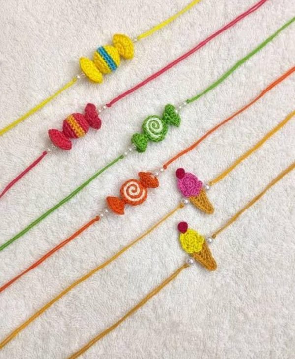 Zupppy Crochet Products Crochet Rakhi (set of 4)