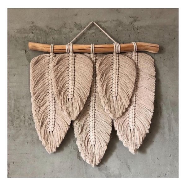 Zupppy Crochet Products Buy Handcrafted Macrame Leaf Wall Hanging – Customizable Boho Decor for Home & Nursery