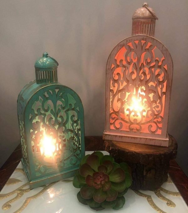Zupppy Art & Craft Handmade Lanterns for Room and Office Decor | Iron Lanterns and Candle Tealight Holders | Moroccan Lanterns for Diwali Decor