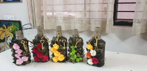 Zupppy Art & Craft Glamour in Glass: Exquisite Decorative Bottles