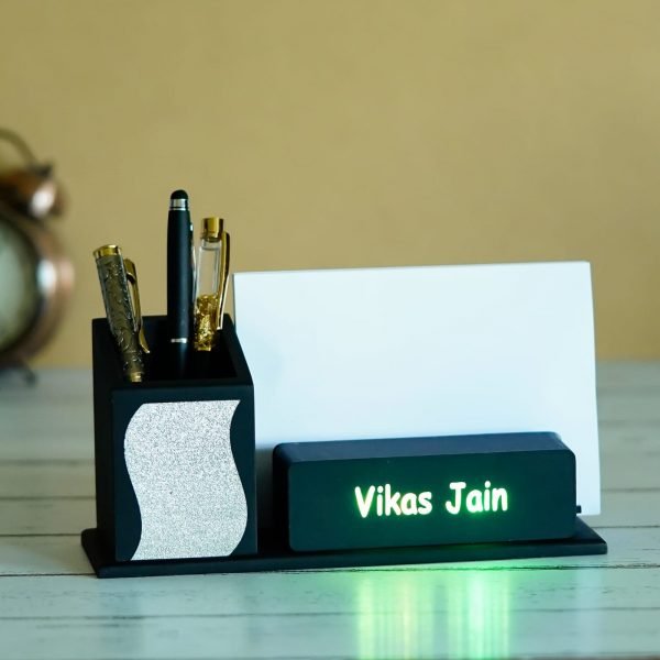 Zupppy Gifts Modern Led Name Pen Stand Online | Zupppy