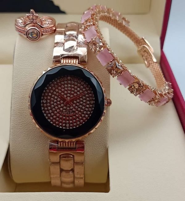 Zupppy Accessories Beautiful Combo of Women Watch, Ring & Bracelet Online | Zupppy