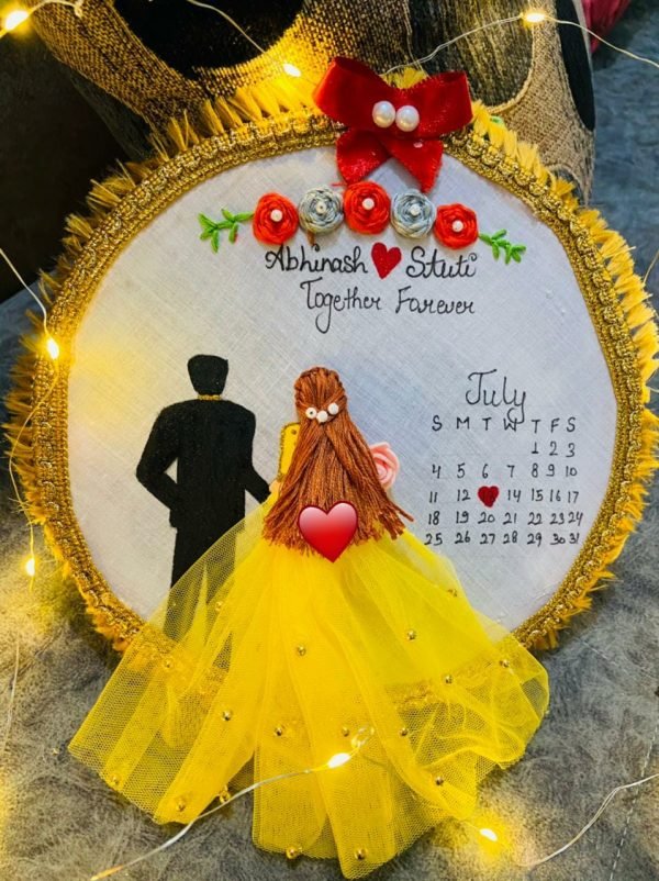 Zupppy Customized Gifts Personalized embroidery wedding hoop