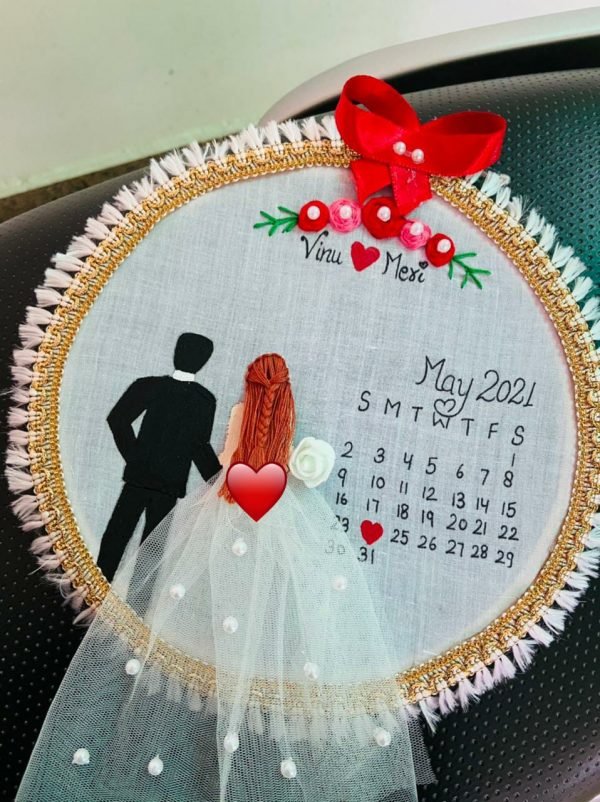 Zupppy Customized Gifts Personalized embroidery wedding hoop