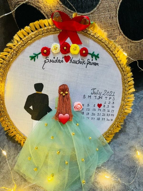 Zupppy Customized Gifts Personalized embroidery wedding hoop