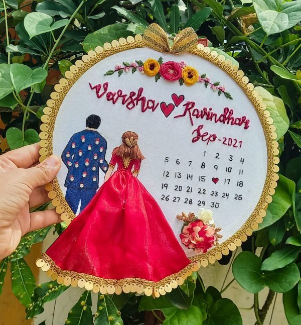 Zupppy Customized Gifts Embroidered Hoop👩‍❤️‍💋‍👨Marriage Memories