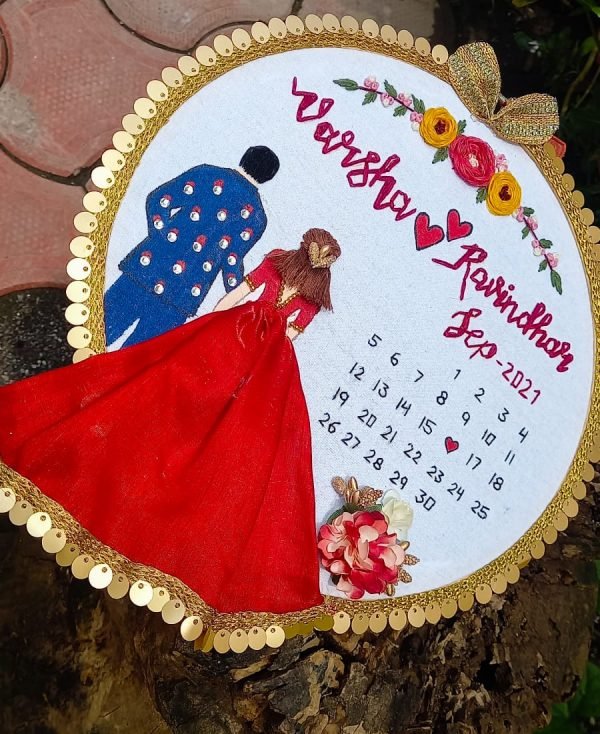 Zupppy Customized Gifts Embroidered Hoop👩‍❤️‍💋‍👨Marriage Memories