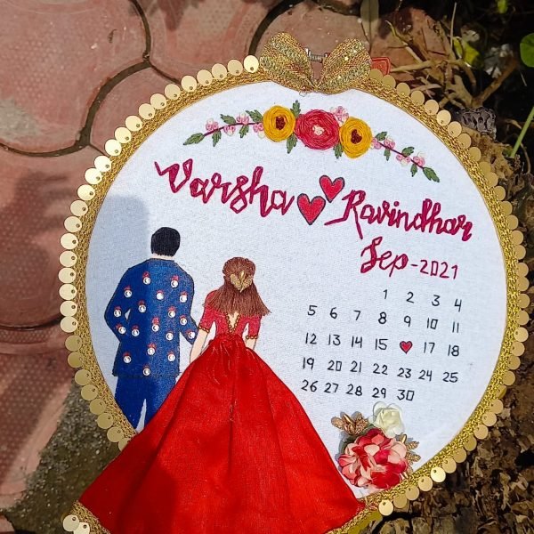 Zupppy Customized Gifts Embroidered Hoop👩‍❤️‍💋‍👨Marriage Memories