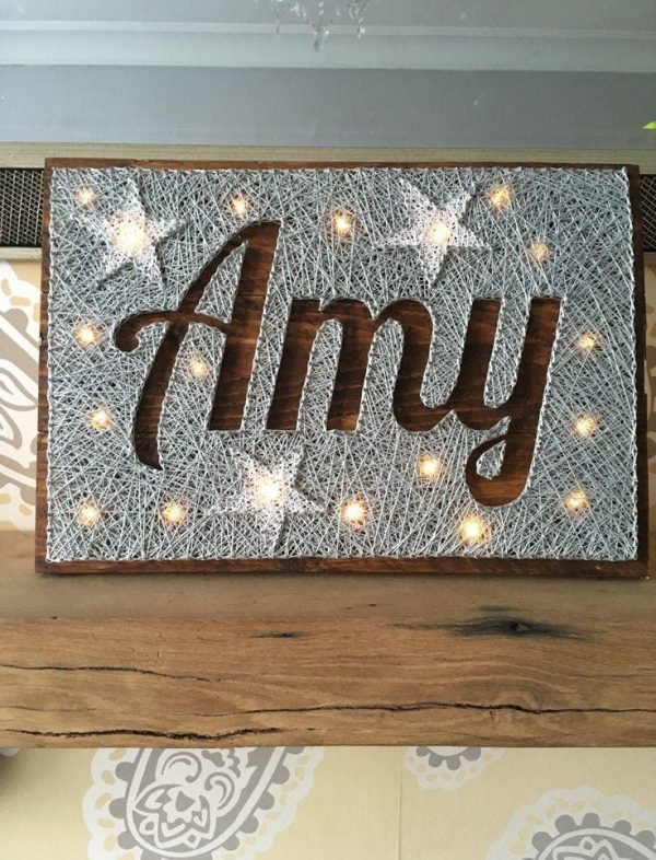 Zupppy Art & Craft Name String Art with led lights