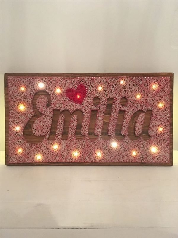 Zupppy Art & Craft Name String Art with led lights