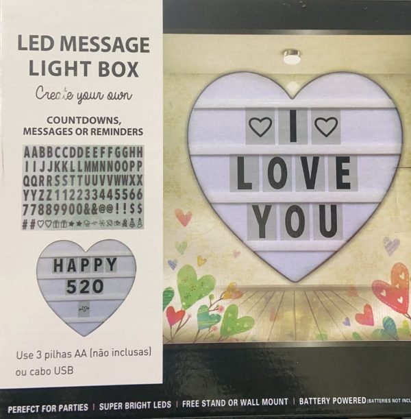 Zupppy LED Cinematic Heart Shape Light Box