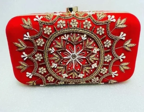 Zupppy Accessories Handcrafted Embroidered Clutches – Exquisite Party and Wedding Bags