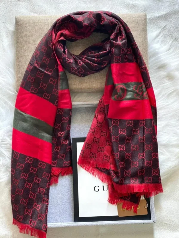 Zupppy Apparel GUCCI GG Scarf Silk Signature Scarves Shawls – Premium Stoles with GG Pattern