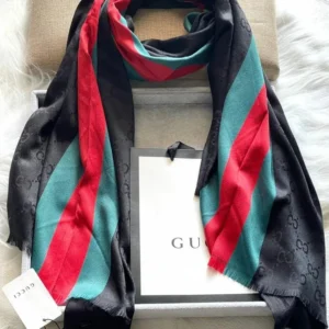 Zupppy Apparel GUCCI GG Semi-Woolen Stole Scarf – Luxury Women’s Shawls with Signature GG Pattern