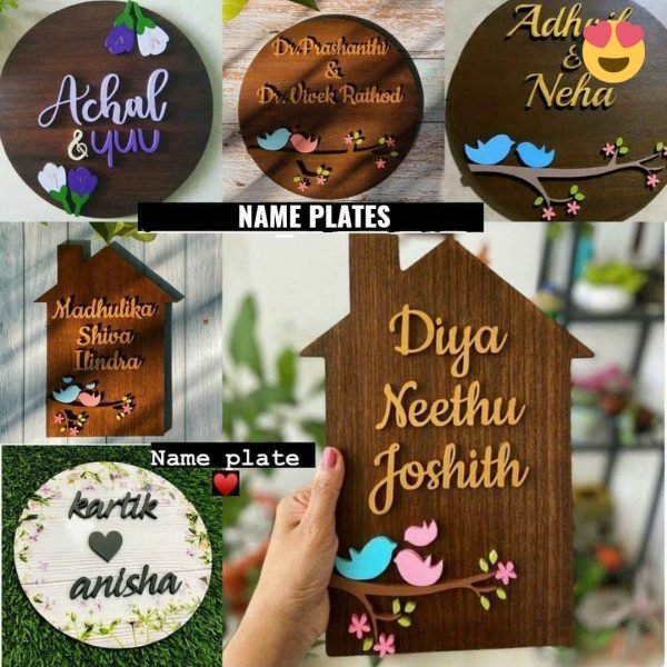 Zupppy Art & Craft Home Name Plates