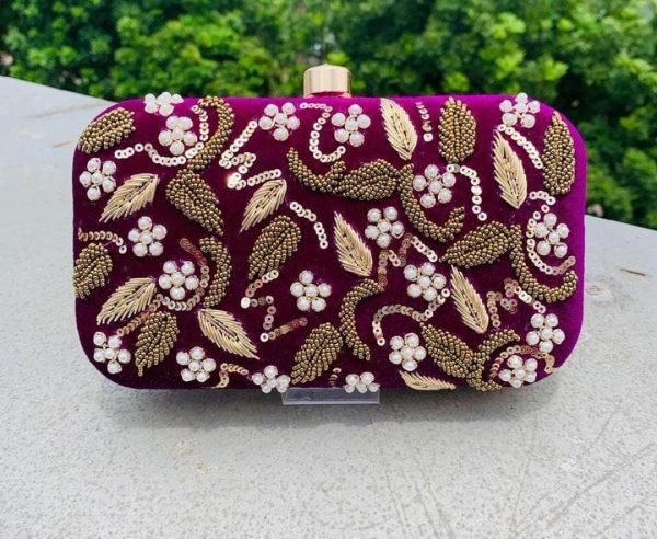 Zupppy Accessories Handcrafted Embroidered Clutches – Exquisite Party and Wedding Bags