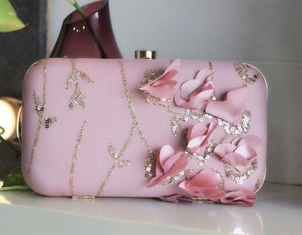 Zupppy Accessories Handmade 3D Floral Design Clutch Bags for Women