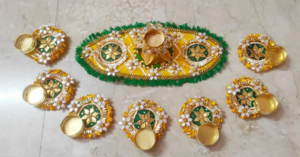 Zupppy Diyas & Candles Rangoli Cum T Light Design