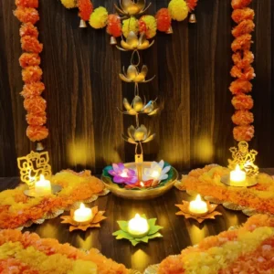 Zupppy Diyas & Candles Tasla Marigold combo