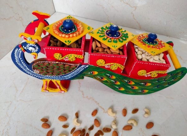 Zupppy Dry Fruits Peacock Design Train Dry Fruit Box