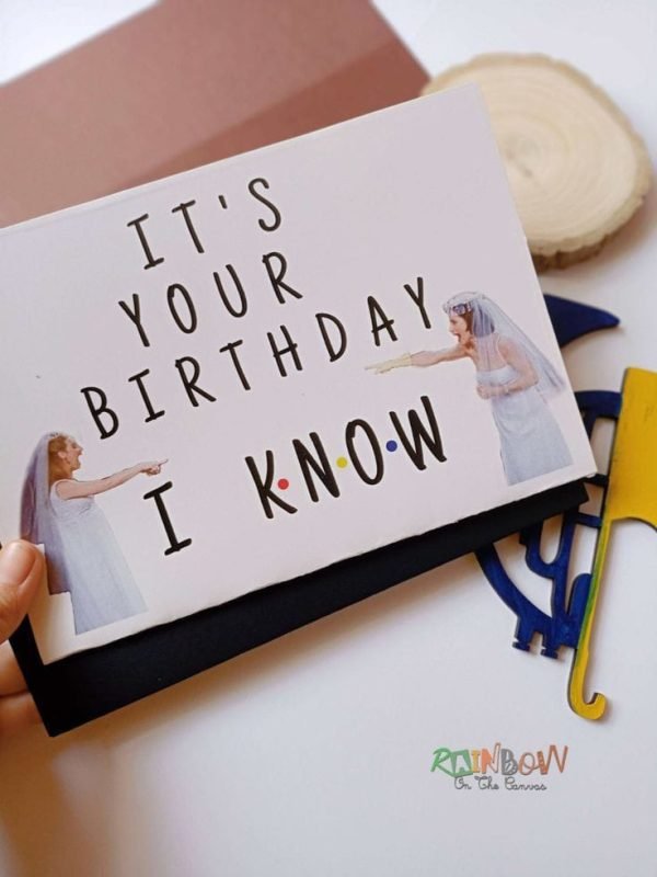 Zupppy Art & Craft Friends TV theme funny Birthday Card (I KNOW)