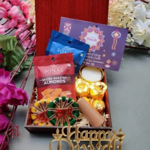 Zupppy Chocolates Dry Fruits in Handmade Wooden Box – Luxurious Diwali Gift Hamper