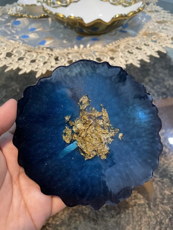 Zupppy Home Decor Dark Night Resin Coaster: Celestial elegance for your table. Shop now!