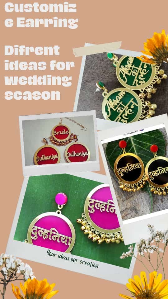 Acrylic Dangle And Drop Dulhaniya Earring at Rs 300/pair in Delhi | ID:  22231930255