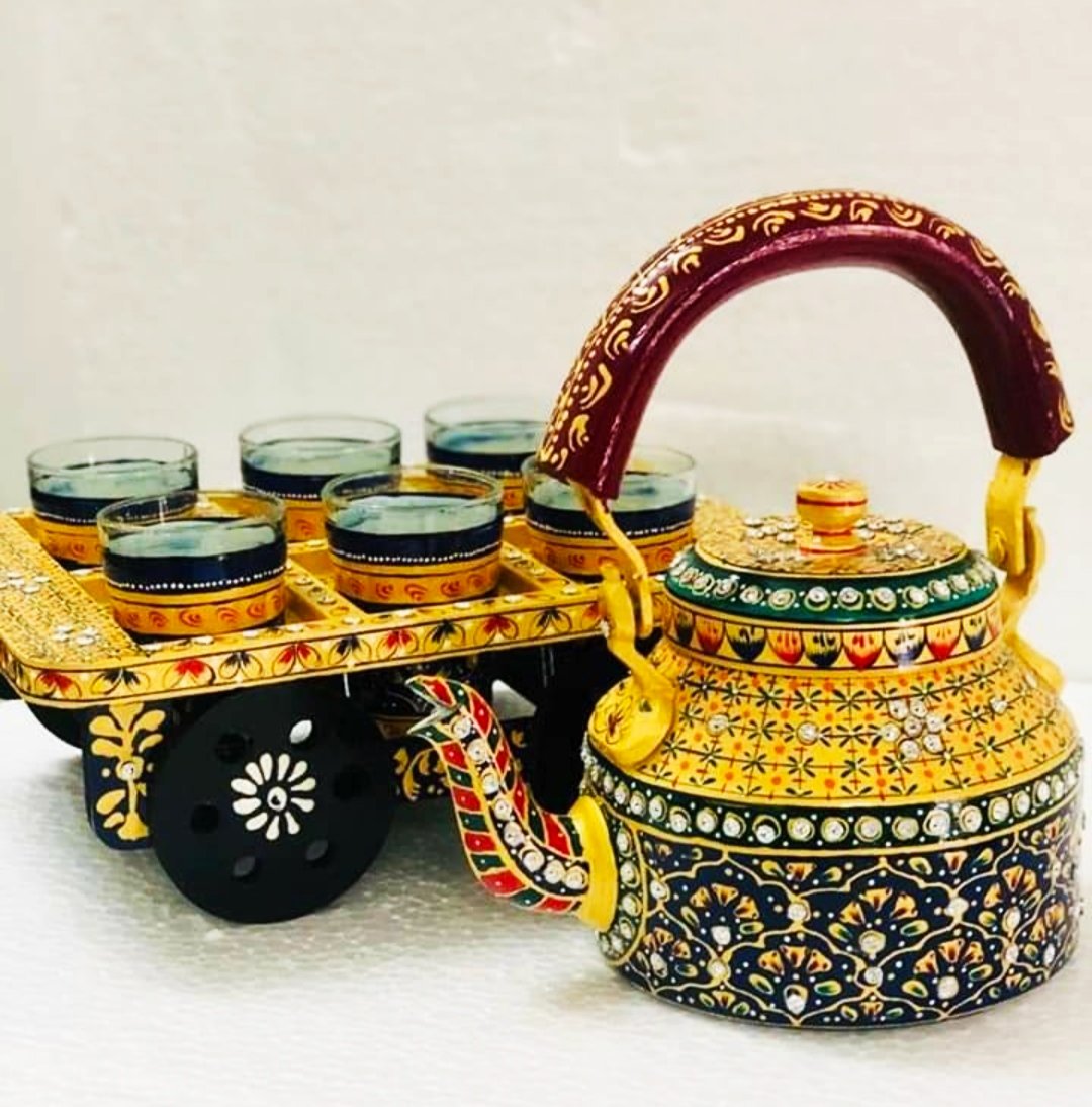 hand painted kettle set