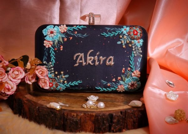 Zupppy Accessories Highlighted embroidered name clutch