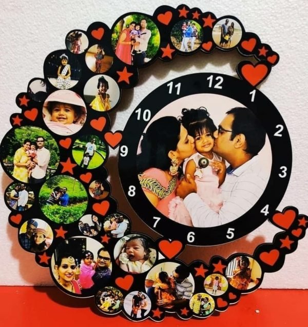 Zupppy Customized Gifts Moon Collage Watch / Frame