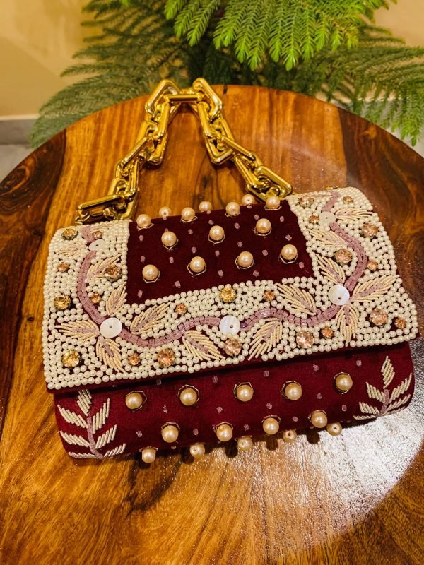 Zupppy Accessories Classy Handwork clutch with premium chain