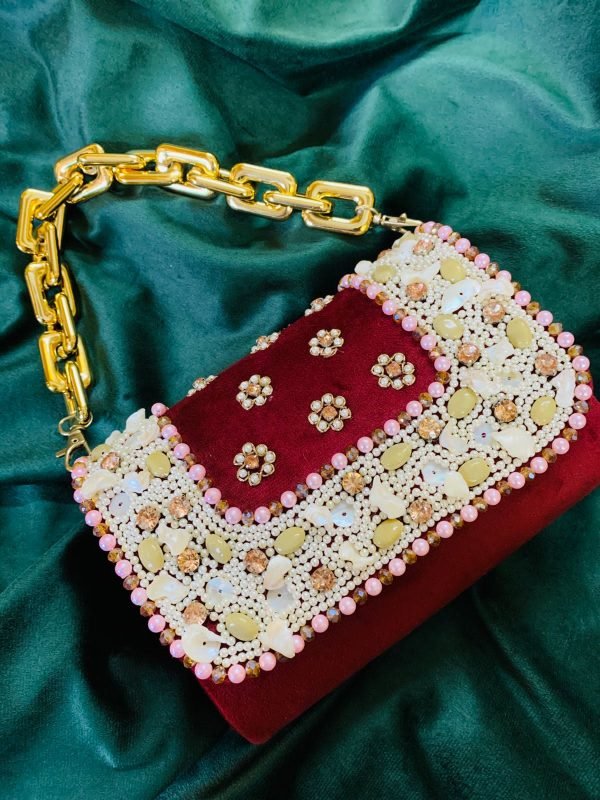 Zupppy Accessories Classy Handwork clutch with premium chain