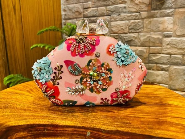 Zupppy Accessories Printed Embroidery Clutch