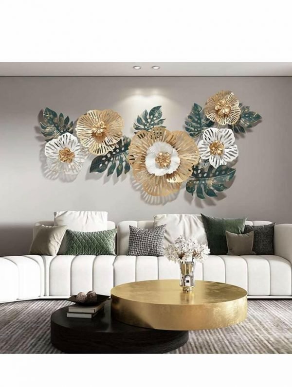 Zupppy Home Decor Gold Abstract metal wall art
