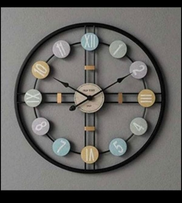 Zupppy Home Decor Multicolor sticker elegant Wall clock