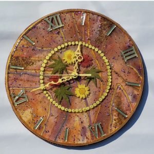 Zupppy Handcrafted Products Resin wall clock 12 inch diameter