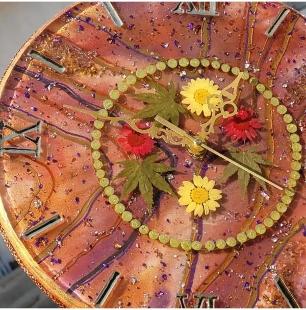 Zupppy Handcrafted Products Resin wall clock 12 inch diameter