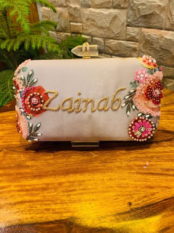 Zupppy Accessories Customized name clutch with heavy chain