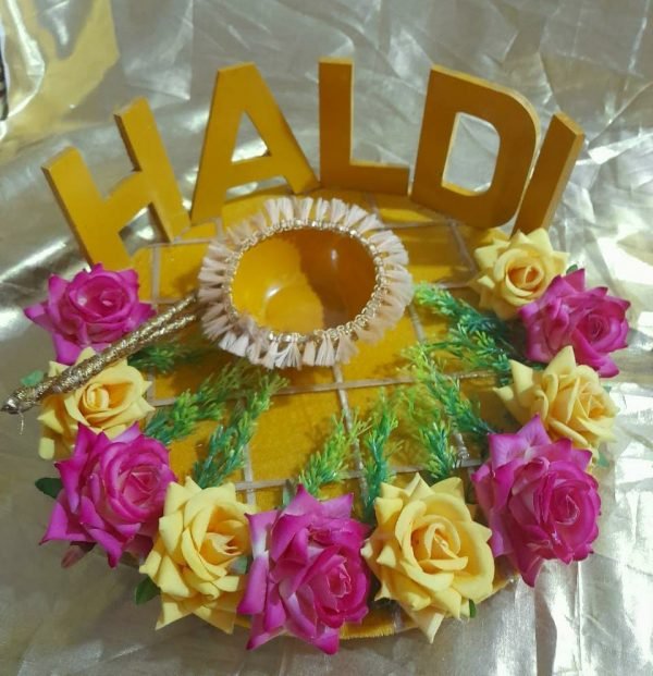 Zupppy Platter Floral Haldi Platter Online in India