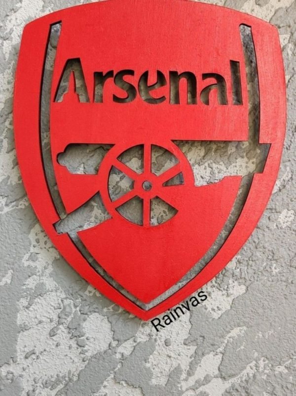 Zupppy handmade Arsenal Wall Art wooden for soccer and football lovers gift and decor