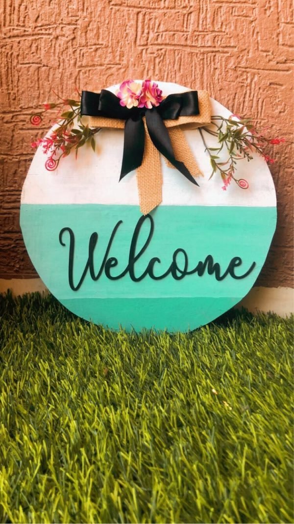 Zupppy Home Decor Wall Hanging Welcome Plate