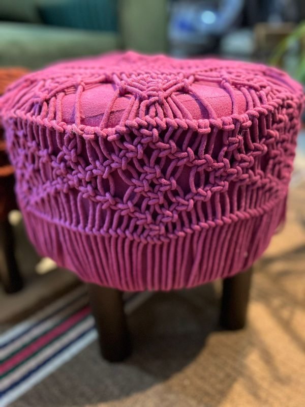 Zupppy Macrame Products Macrame stool