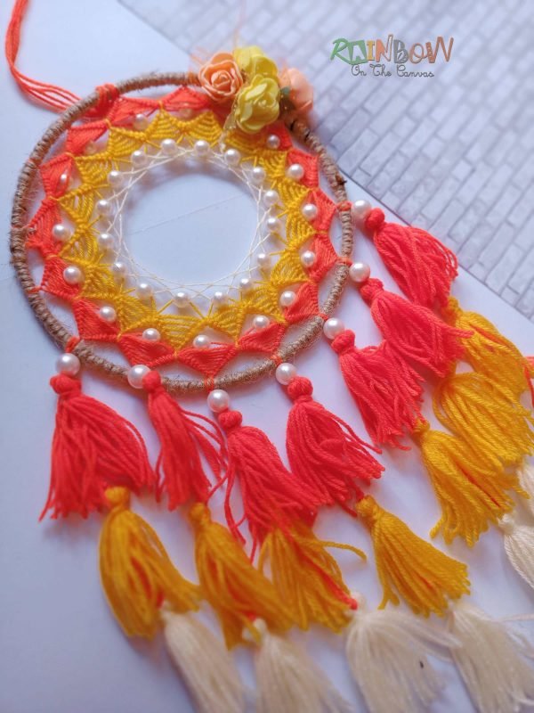 Zupppy Banderwal Ring of flowers orange dreamcatcher