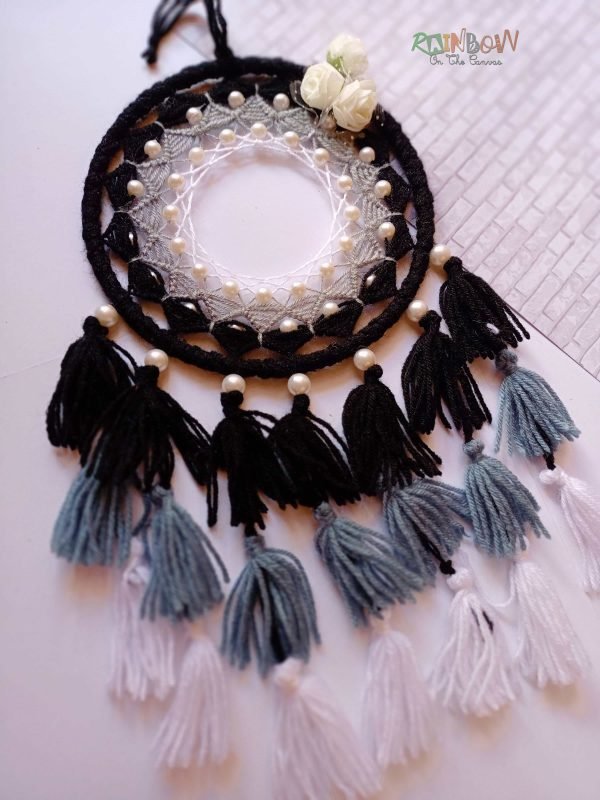 Zupppy wall hanging Monochrome tassel dreamcatcher