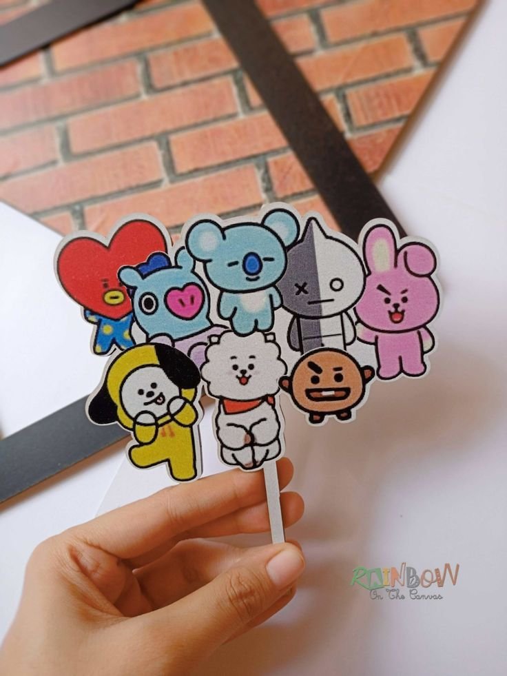BTS BT21 CAKE TOPPER WITH NAME AND AGE INCLUDED ( Chat seller for your  customized name and age) | Lazada PH